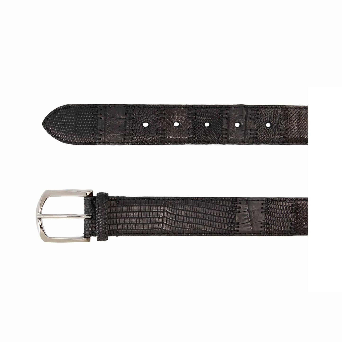 Dark Brown Lizard Leather Belt – Stitches