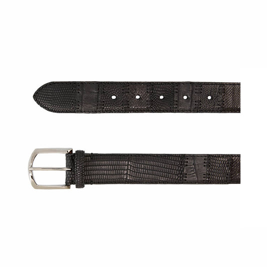 Dark Brown Lizard Leather Belt – Stitches