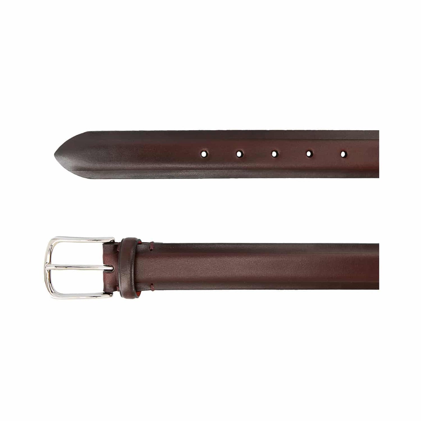 Burgundy Calf Leather Belt