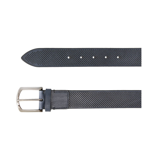Light Grey Holed Calf Leather Belt