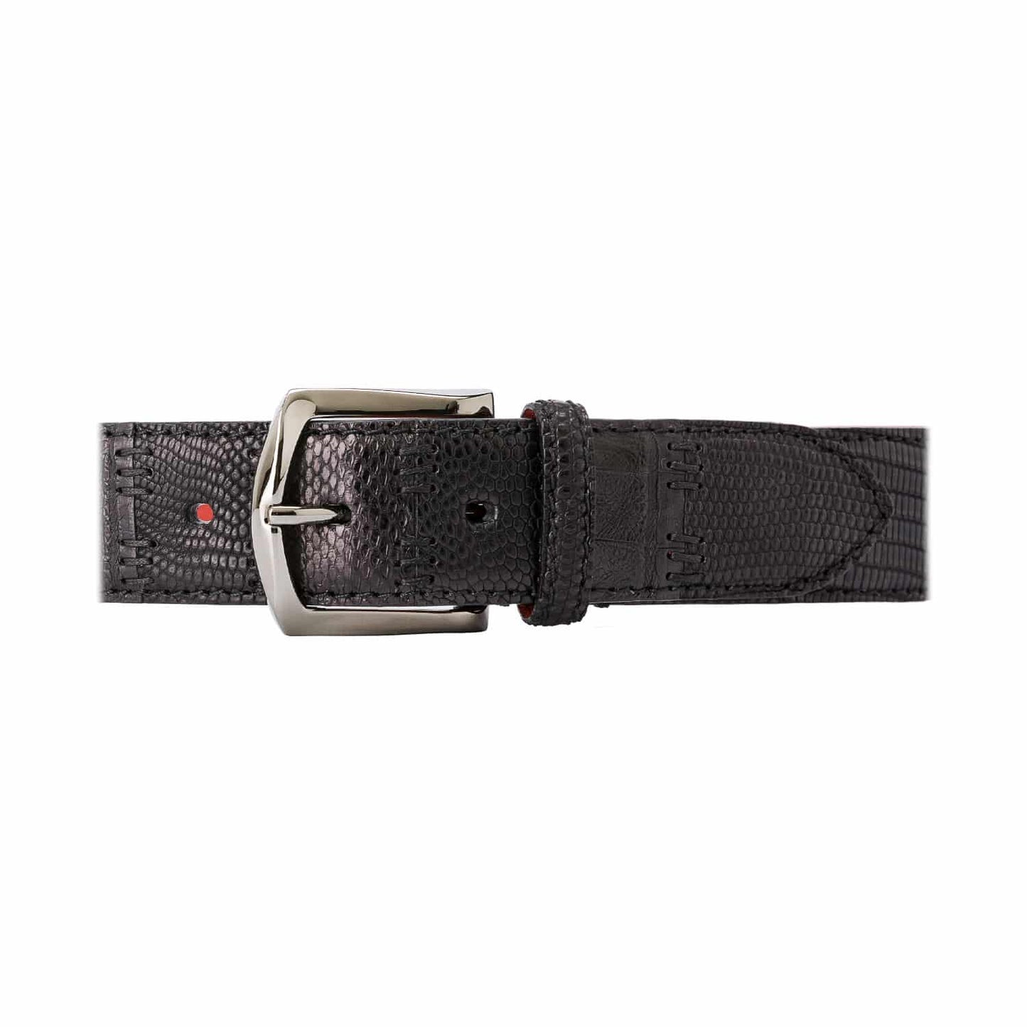 Dark Brown Lizard Leather Belt – Stitches