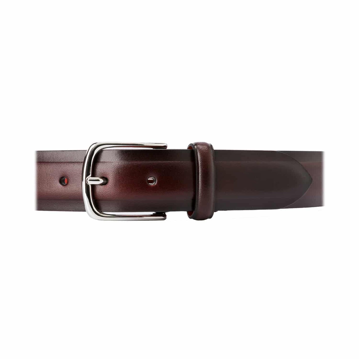 Burgundy Calf Leather Belt