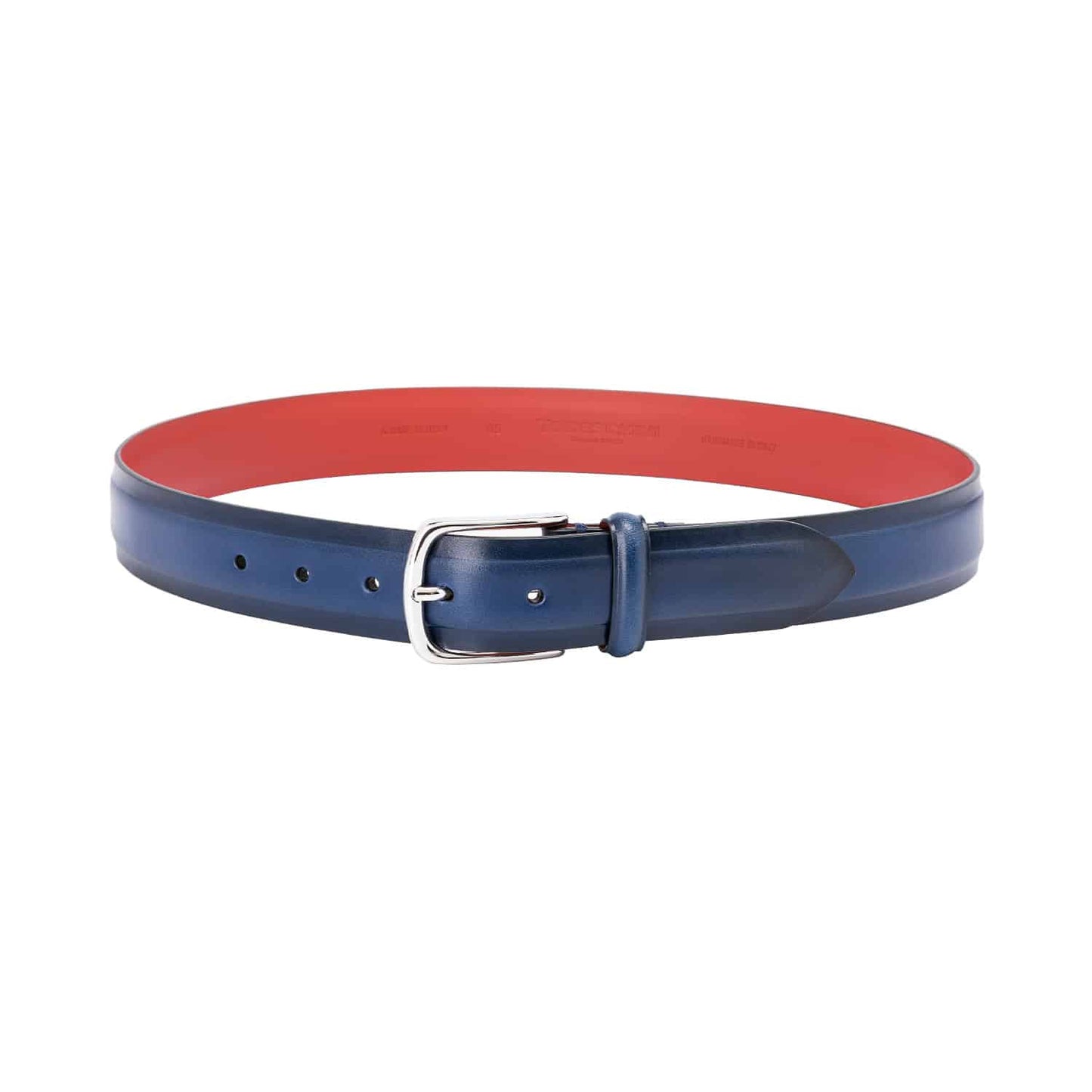 Cobalt Blue Calf Leather Belt