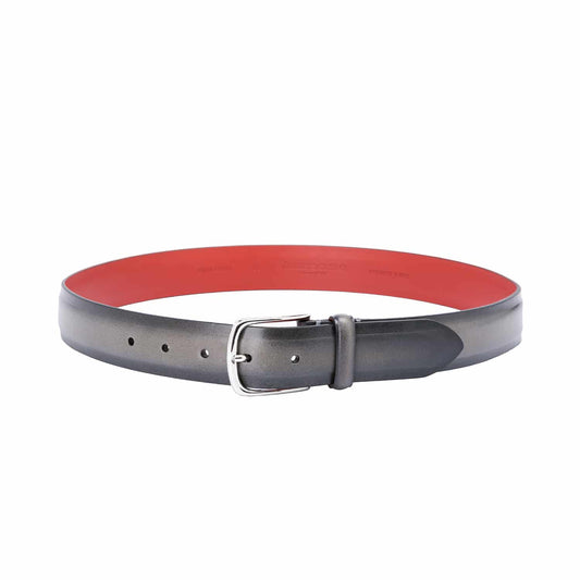Mid Grey Calf Leather Belt