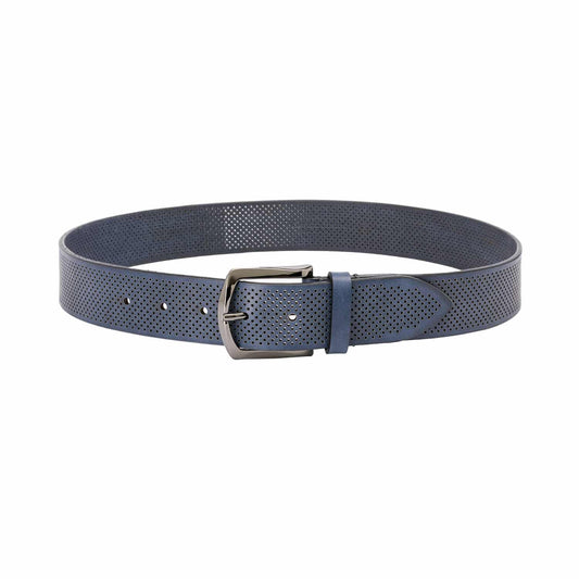 Light Grey Holed Calf Leather Belt
