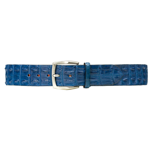Blue Dorsal Crocodile Leather Belt