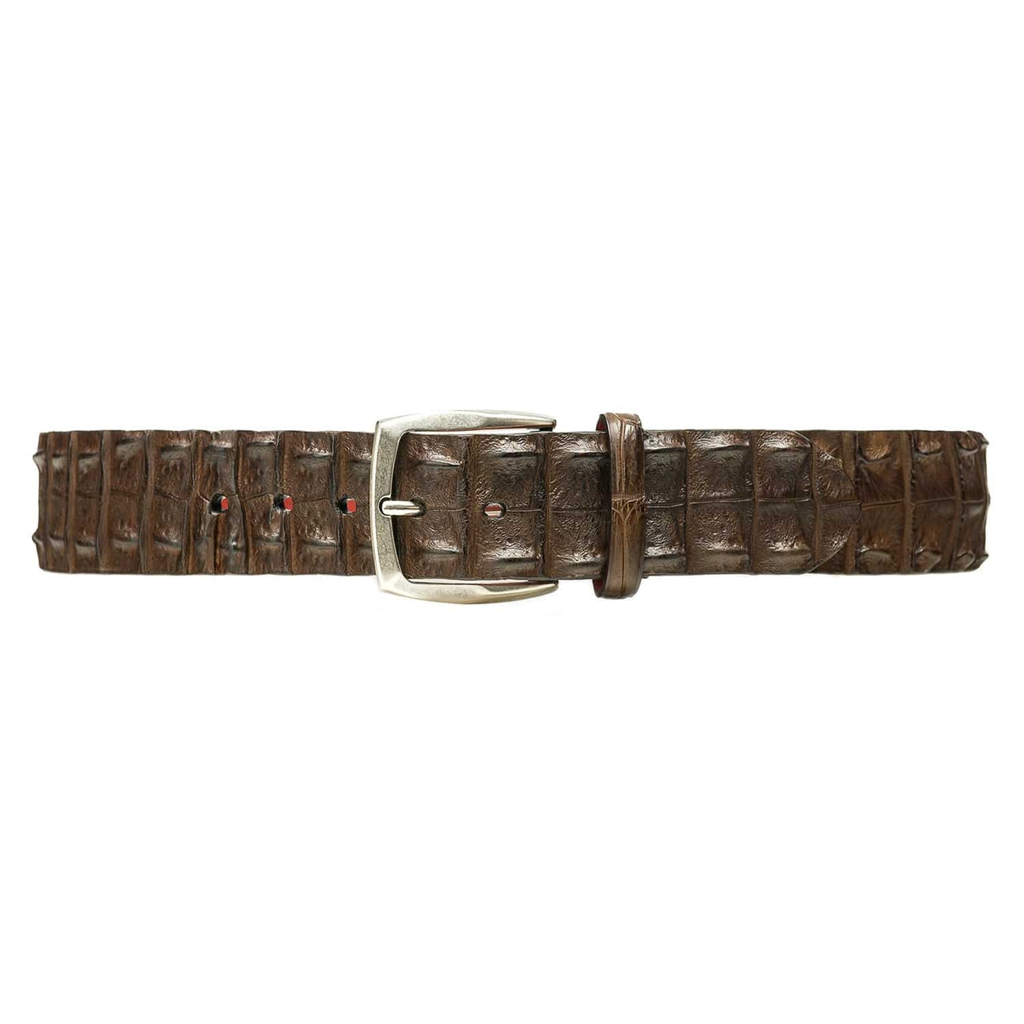 Brown Dorsal Crocodile Leather Belt