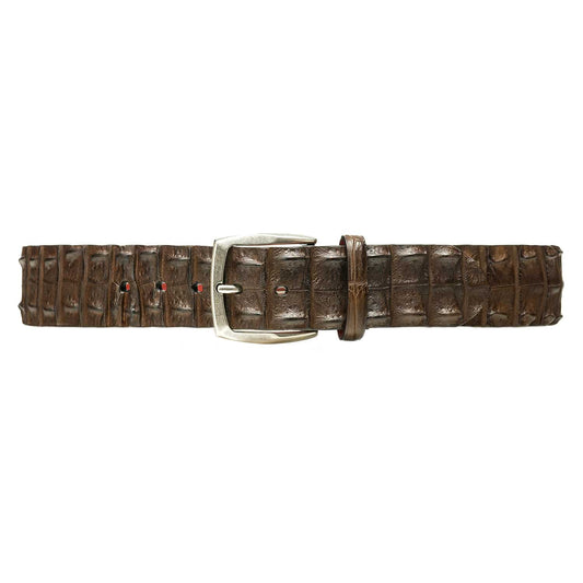 Brown Dorsal Crocodile Leather Belt