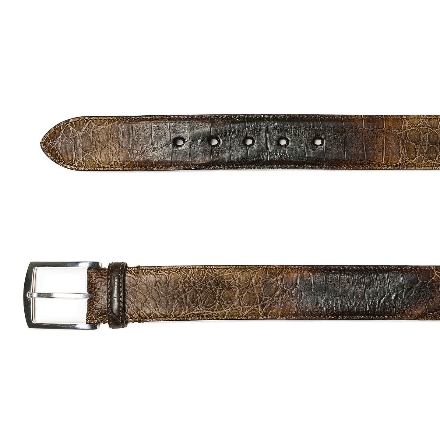Hellbrauner Gürtel aus Eidechsenhaut