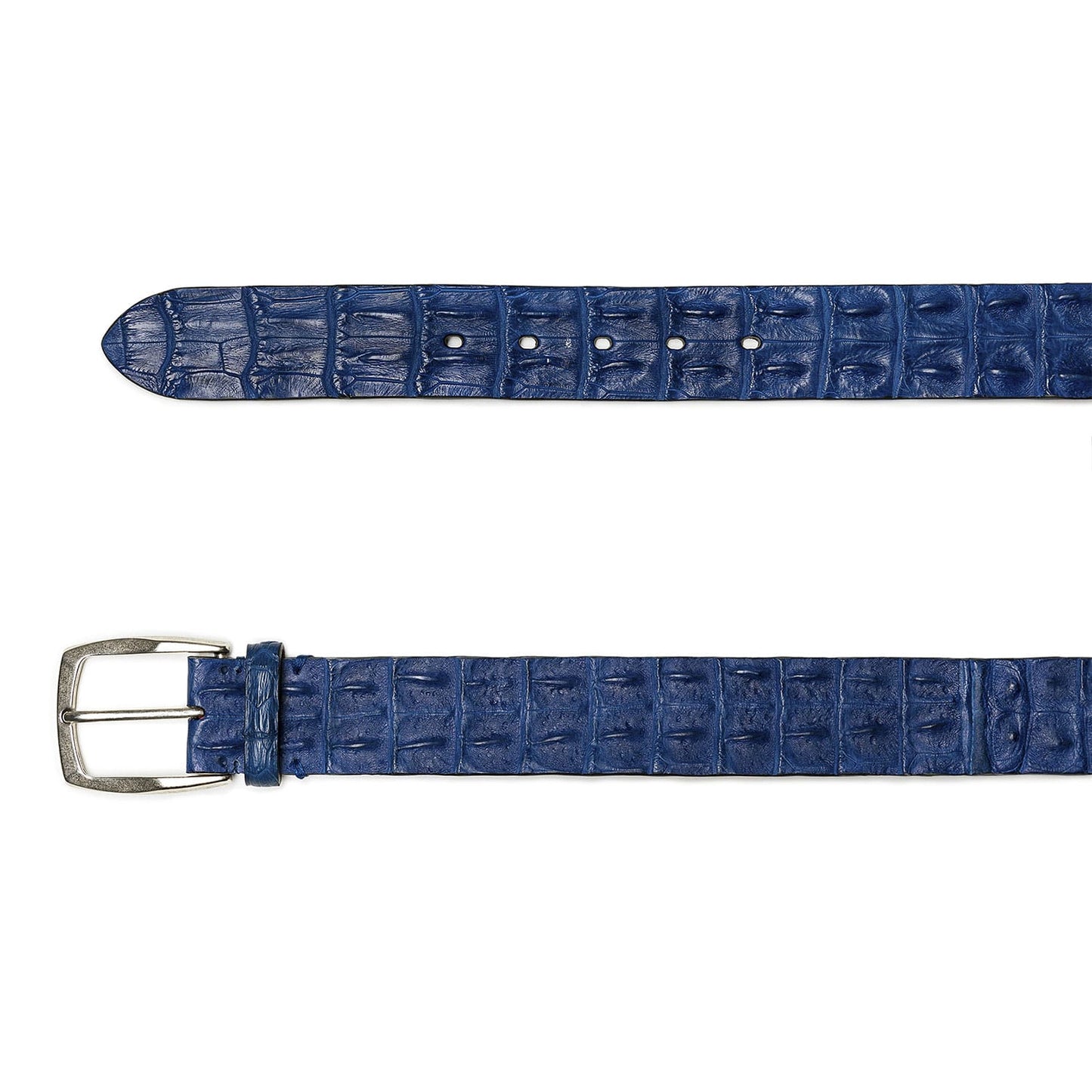 Blue Dorsal Crocodile Leather Belt