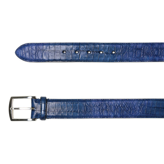 Ocean blue Lizard Leather Belt