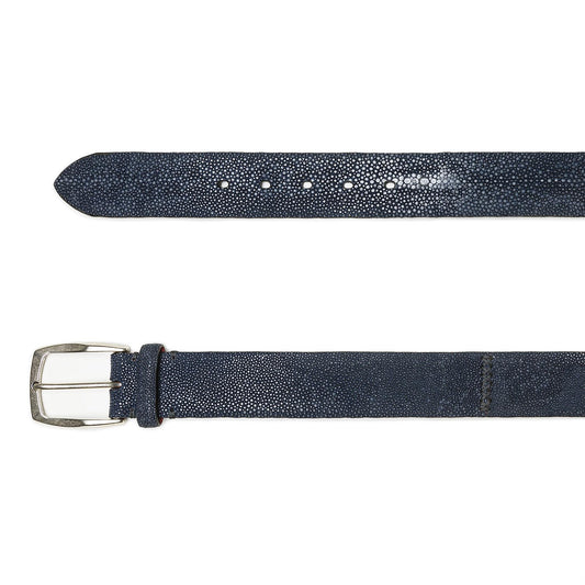 Dark Grey Ray Leather Belt