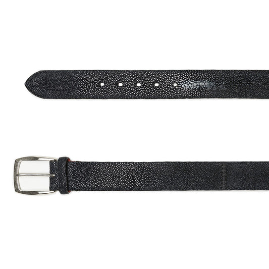 Black Ray Leather Belt